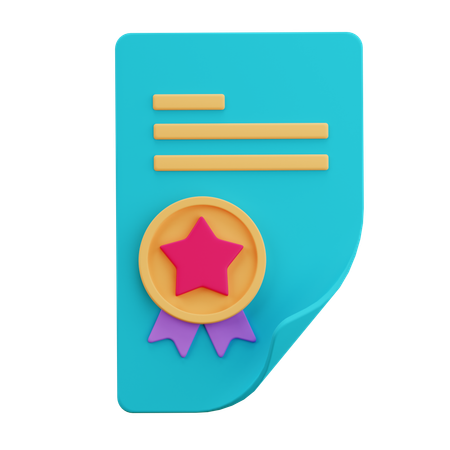 Legal Certificate  3D Icon