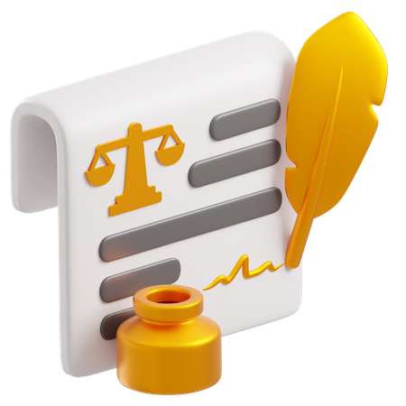 Legal Certificate  3D Icon