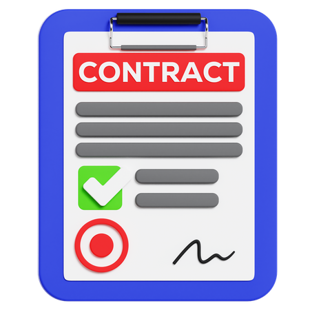Legal Contract  3D Icon