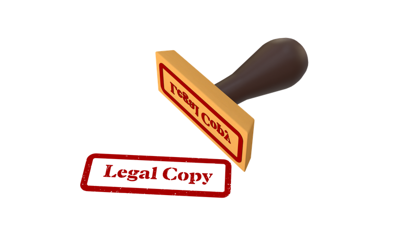 Legal Copy  3D Icon