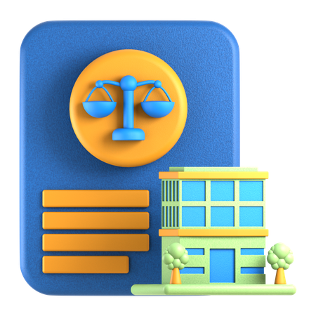 법무 부서  3D Icon