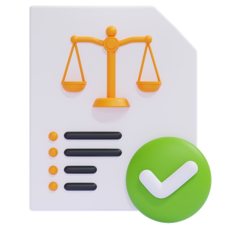법적 문서  3D Icon