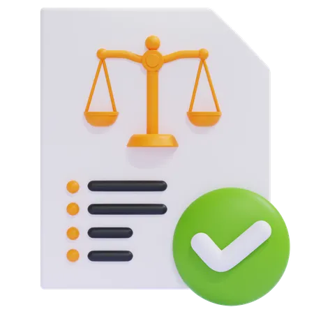 법적 문서  3D Icon