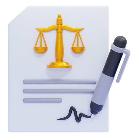 법적 문서  3D Icon