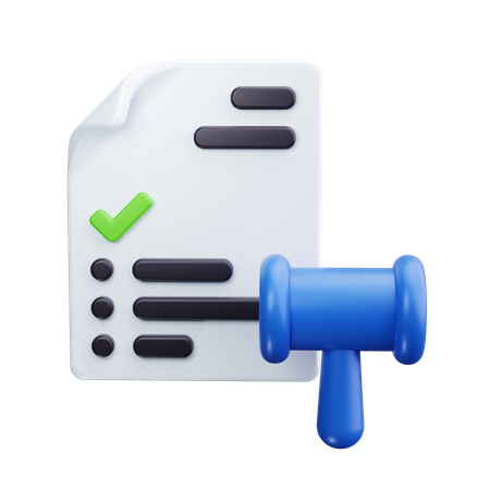 Legal document  3D Icon