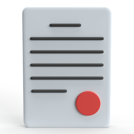 Legal Document  3D Icon