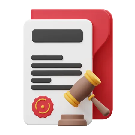 Legal Document  3D Illustration