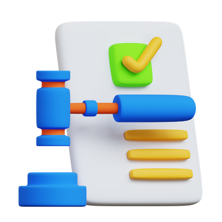 법적 문서  3D Icon