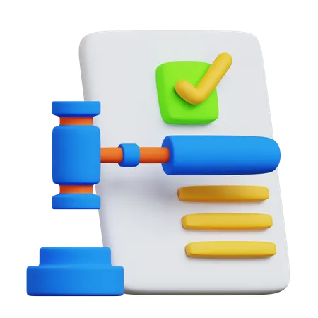 법적 문서  3D Icon