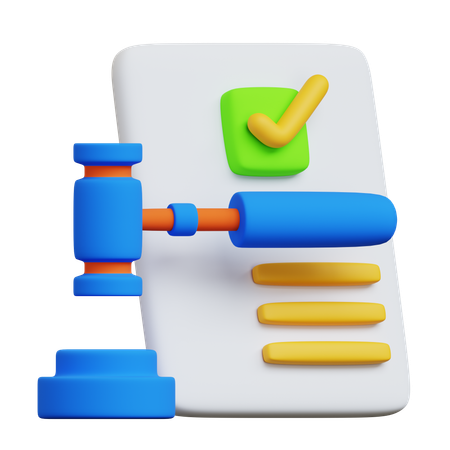 Legal Documentation  3D Icon