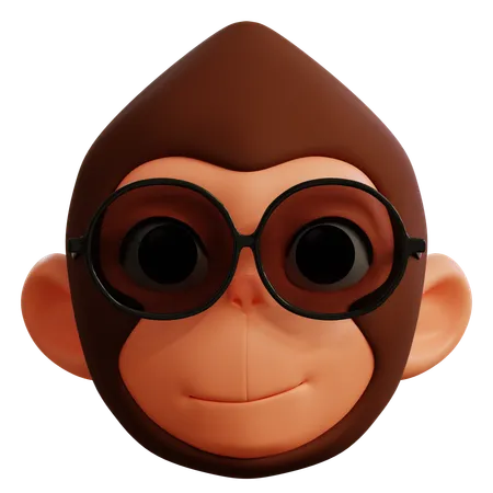 Macaco fofo e legal  3D Icon