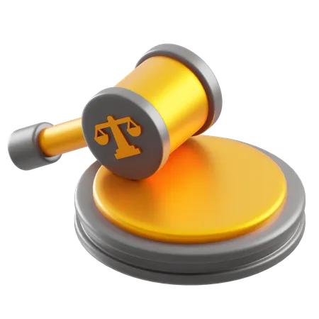 Legal hammer  3D Icon