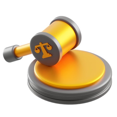 Legal hammer  3D Icon