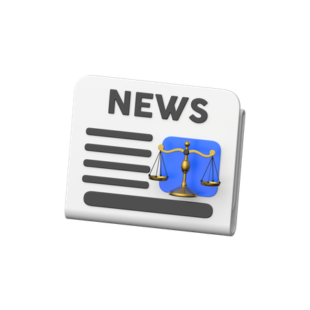 Legal News  3D Icon