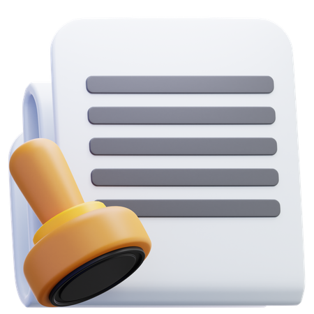 Legal Stamp  3D Icon
