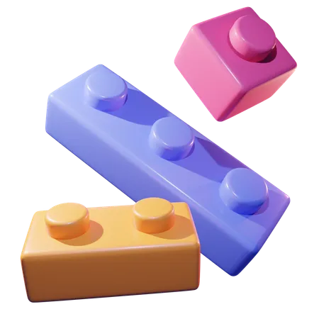 Lego Block  3D Icon