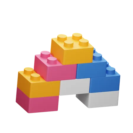 아이들을 위한 레고 블록 창의적 조립의 즐거움  3D Icon