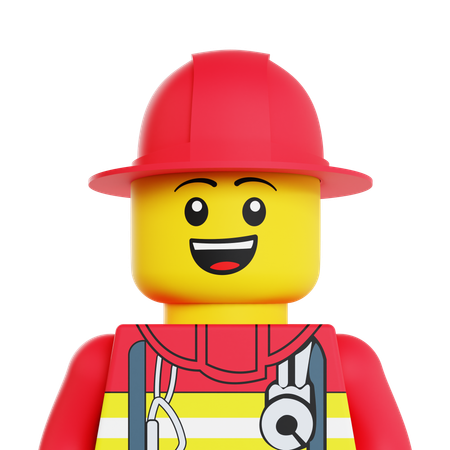 Lego bombeiro  3D Icon