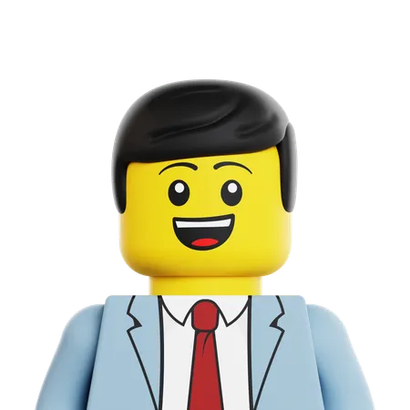Lego Businessman  3D Icon