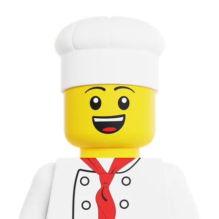 Lego Chef  3D Icon