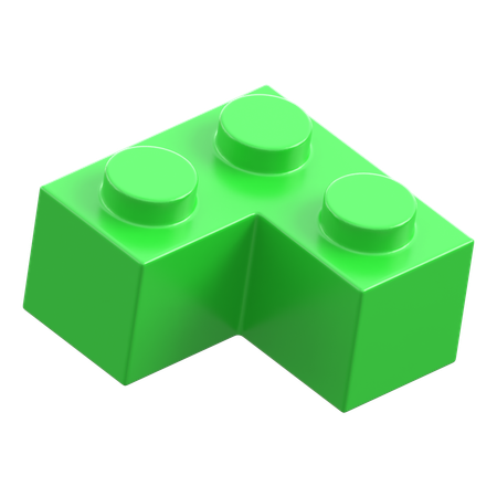 Lego Corner Piece  2x2  3D Icon