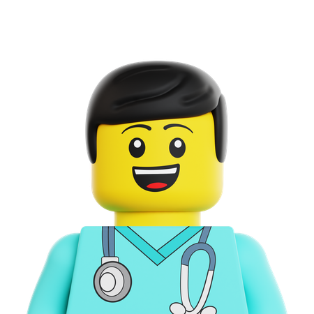Lego Doctor  3D Icon