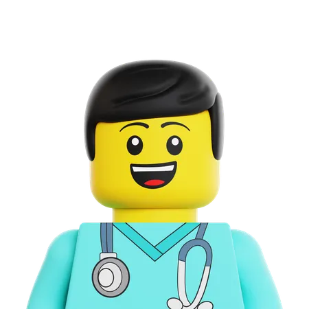 Lego Doctor  3D Icon