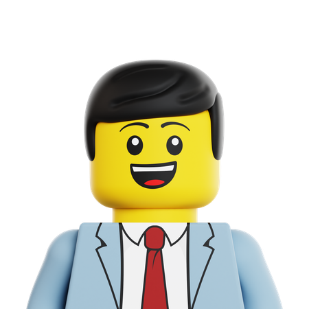 Empresário de lego  3D Icon