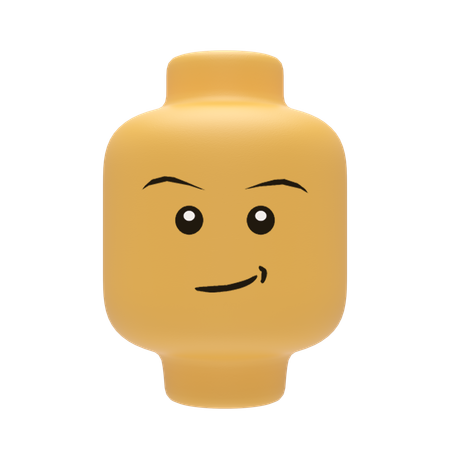 Lego Head 3D Illustration