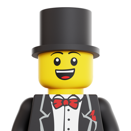 Lego Magician  3D Icon