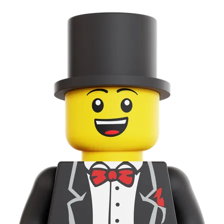 Lego Magician  3D Icon