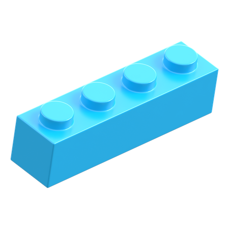 Lego Piece 1x4  3D Icon