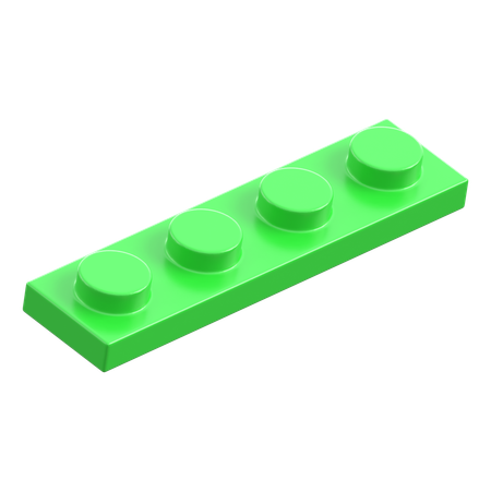 Lego Piece 1x4 Plate  3D Icon