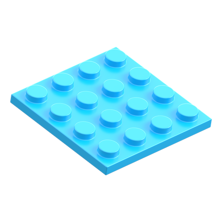 Lego Piece 4x4 Plate  3D Icon