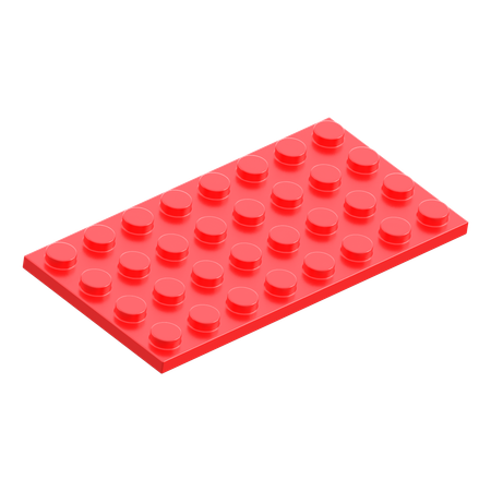 Lego Piece 4x8 Plate  3D Icon