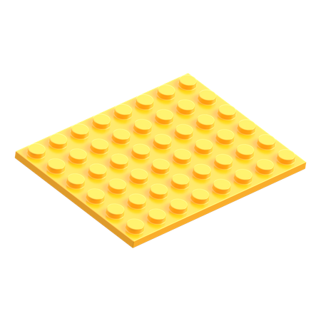 Lego Piece 6x8 Plate  3D Icon