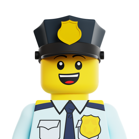 Polícia de lego  3D Icon