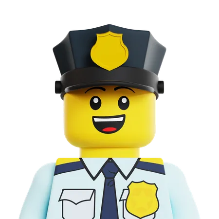 Polícia de lego  3D Icon