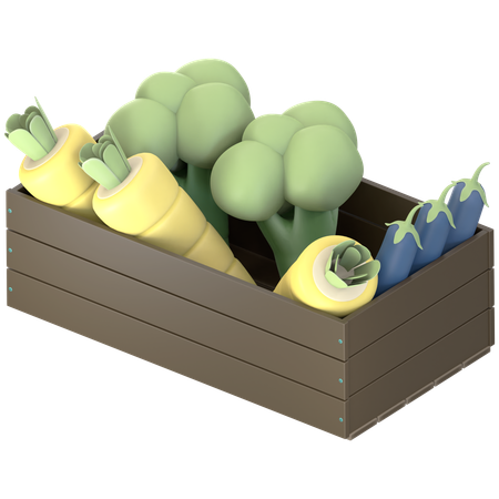 Légumes dans le panier  3D Icon