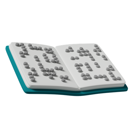 Lehrbuch in Blindenschrift  3D Icon