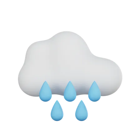 Leichter Regen  3D Icon