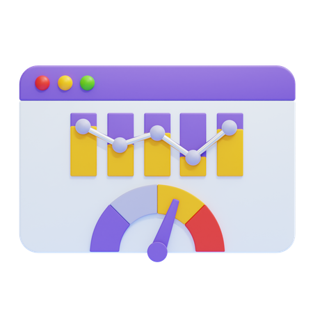 Leistungsdiagramm  3D Icon