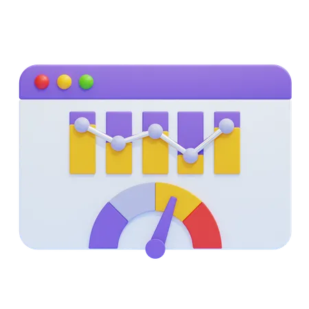 Leistungsdiagramm  3D Icon