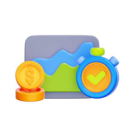 Leistungsverfolgung  3D Icon