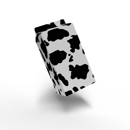 Leite de vaca  3D Illustration