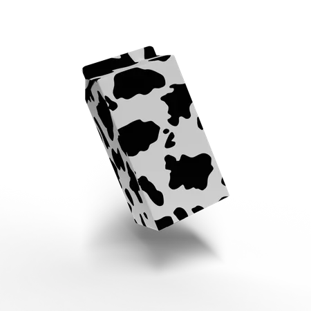 Leite de vaca  3D Illustration