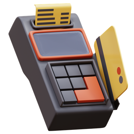 Leitor de máquina de cartão de débito  3D Icon