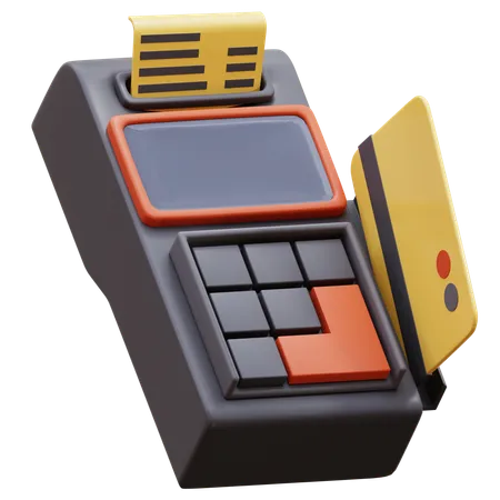 Leitor de máquina de cartão de débito  3D Icon