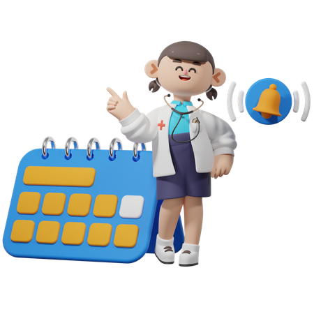 Lembrete de agendamento de consulta médica  3D Icon
