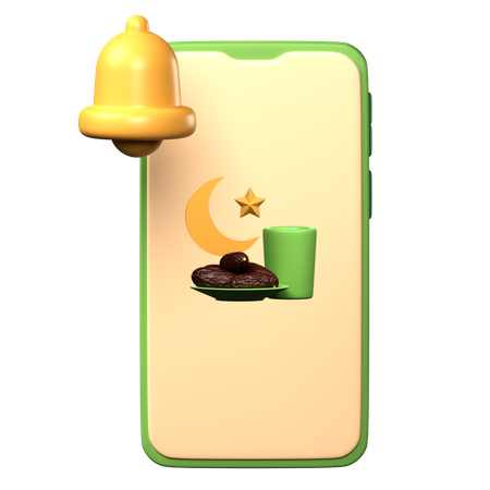 Lembrete Iftar  3D Icon